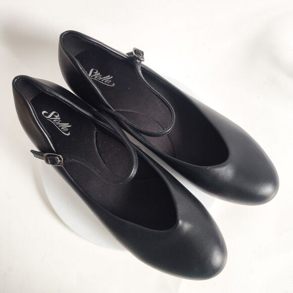 Stelle Dance Shoes Size 10 Mary Janes Low Block Heels Classic Comfortable Salsa - Picture 11 of 16